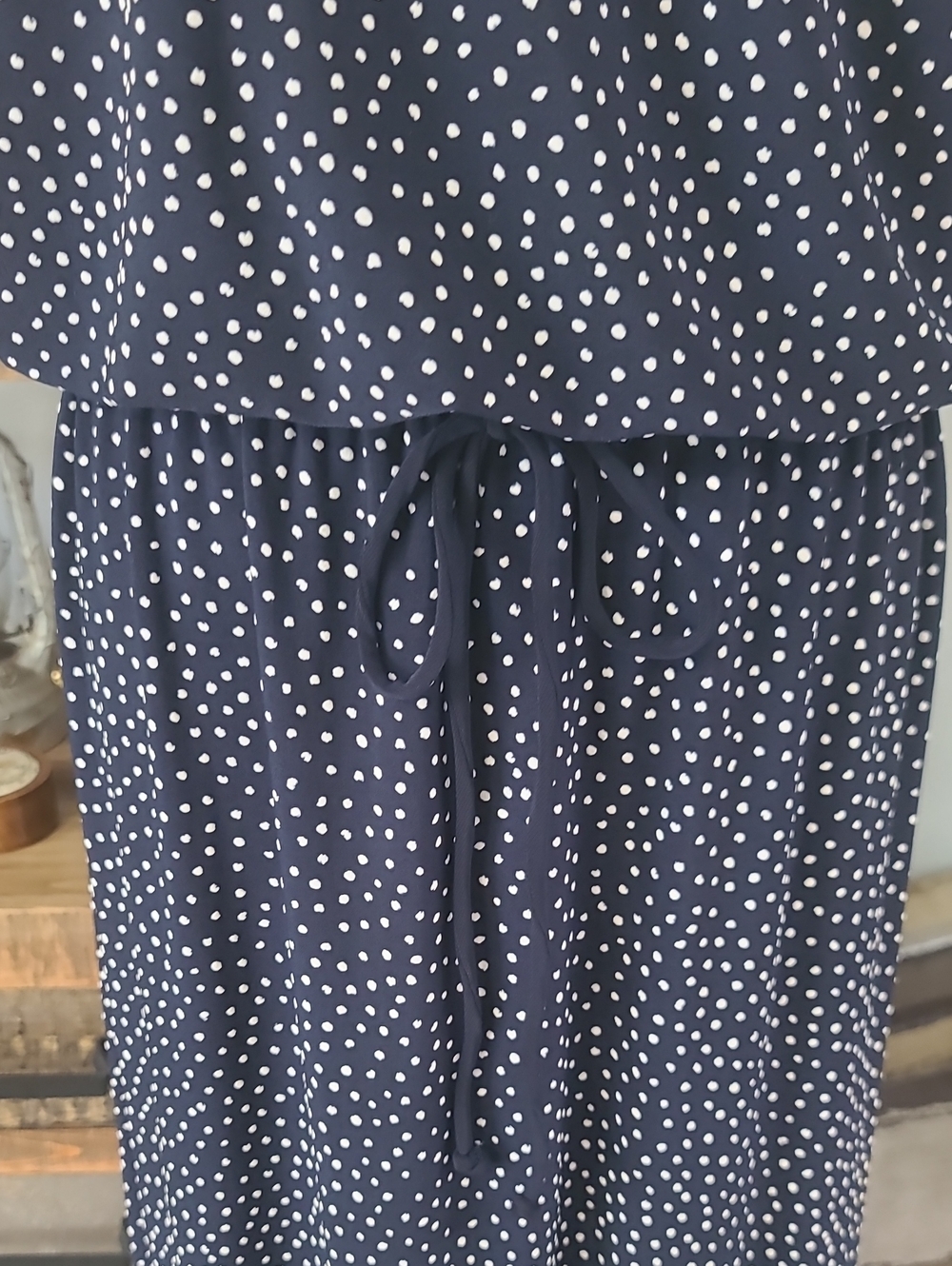 Enfocus Studio Navy and White Printed Lace-Trim Maxi Dress - Picture 4 of 9